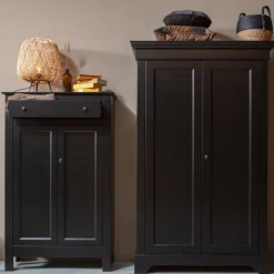 WOOOD Wandkast Isabel Zwart - 118x191x47 cm