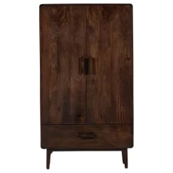 WOOOD Wandkast Liya Donkerbruin - 85x150x35 cm