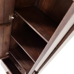 WOOOD Wandkast Liya Donkerbruin - 60x200x35 cm