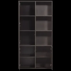 WOOOD Wandkast Meggy Links Middenbruin - 108x215x40 cm