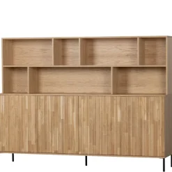 WOOOD Wandkast New Gravure Naturel - 200x150x44 cm