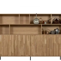 WOOOD Wandkast New Gravure Naturel - 200x150x44 cm