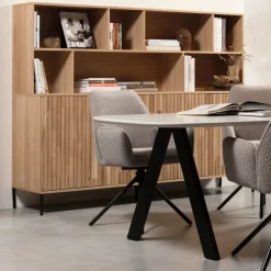 WOOOD Wandkast New Gravure Naturel - 200x150x44 cm