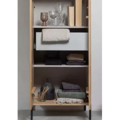 WOOOD Wandkast New Gravure Naturel - 60x210x42 cm