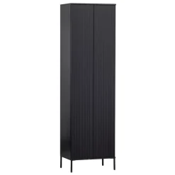 WOOOD Wandkast New Gravure Zwart - 60x210x42 cm