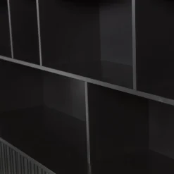 WOOOD Wandkast New Gravure Zwart - 200x150x44 cm