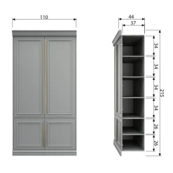 WOOOD Wandkast Organize Mist - 110x215x44 cm