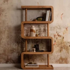 WOOOD Wandkast Rattle Bruin - 82x160x40 cm