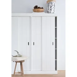 WOOOD Wandkast Row Wit - 85x195x44 cm
