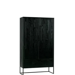 WOOOD Wandkast Silas Zwart - 85x149x36 cm