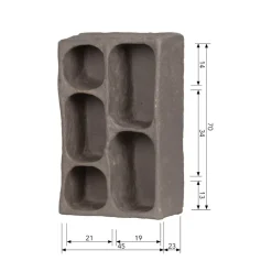 WOOOD Wandrek Clay Grijs - 70x45 cm