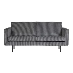 WOOOD 2,5-Zitsbank Rodeo Zwart/Grijs