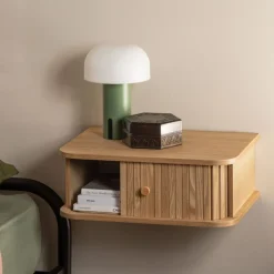 WOOOD Zwevend Nachtkastje Jena Naturel - 40x15x30 cm