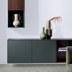 Zwevend Dressoir Cannes Zwart - 242x59x49 cm