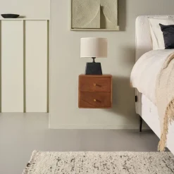 Zwevend Nachtkastje Borba Walnoot - 30x30x30 cm