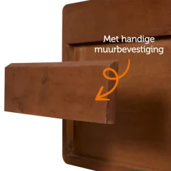 Zwevend Nachtkastje Borba Walnoot - 30x30x30 cm