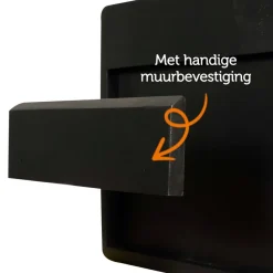 Zwevend Nachtkastje Borba Zwart - 30x30x30 cm