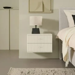 Zwevend Nachtkastje Sem Ivoor - 45x31x35 cm