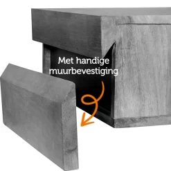 Zwevend Nachtkastje Sem Ivoor - 45x31x35 cm