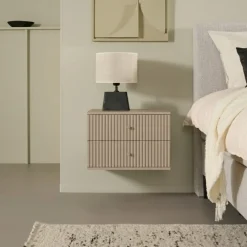 Zwevend Nachtkastje Sem Taupe - 45x31x35 cm