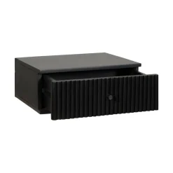 Zwevend Nachtkastje Sem Zwart - 45x18x35 cm