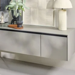 Zwevend TV-meubel Cannes Taupe - 162x37x49 cm