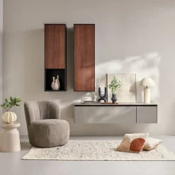 Zwevende Wandkast Cannes Bruin - 40x130x37 cm